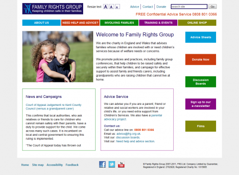 Family Rights Group Website