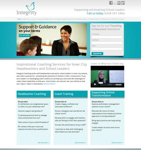 Website Design for Integrity Coaching