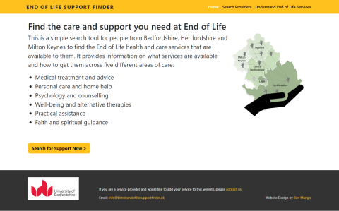 Online Database for End of Life Care